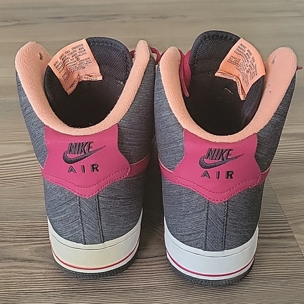 Nike Air Force 1 High '07 Ale Brown/Noble Red/Denim Leather Sneaker - Picture 4 of 9